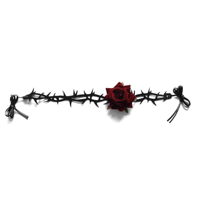 Wholesale Black Rose Cloth Collar Collarbone Chain JDC-NE-YiWei006