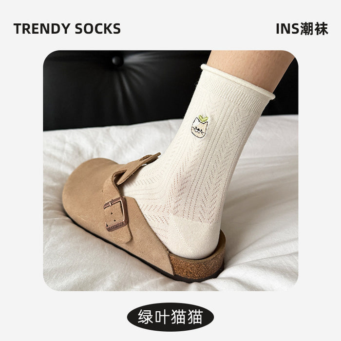 Wholesale New socks, cotton socks, mid tube socks, soft, breathable, sweat absorbing, odor proof