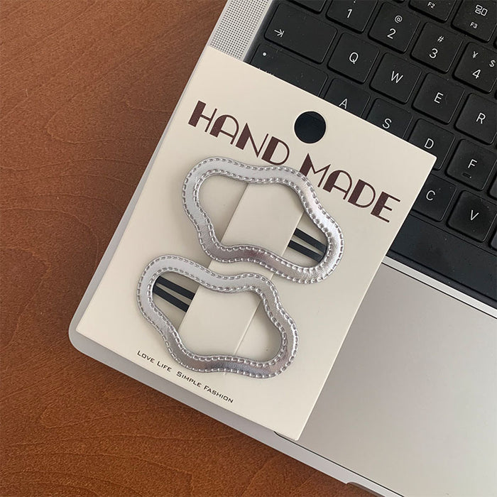 Wholesale Metal silver large star side clip simple hair clip basic versatile hair clip