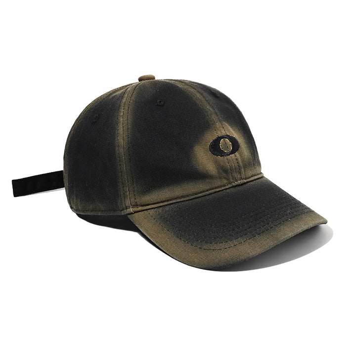 Wholesale Retro soft top baseball cap, washed trendy duckbill cap, made old, spray painted embroidered hat