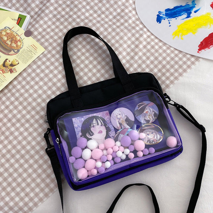 Wholesale  Secondary Cartoon Pain Bag Shoulder Bag 20cm Baby Bag Large Capacity Transparent Bag Crossbody Bag