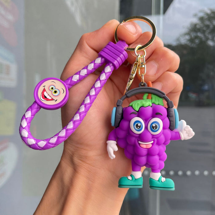Wholesale Fruit keychain cute doll backpack hanging car decoration