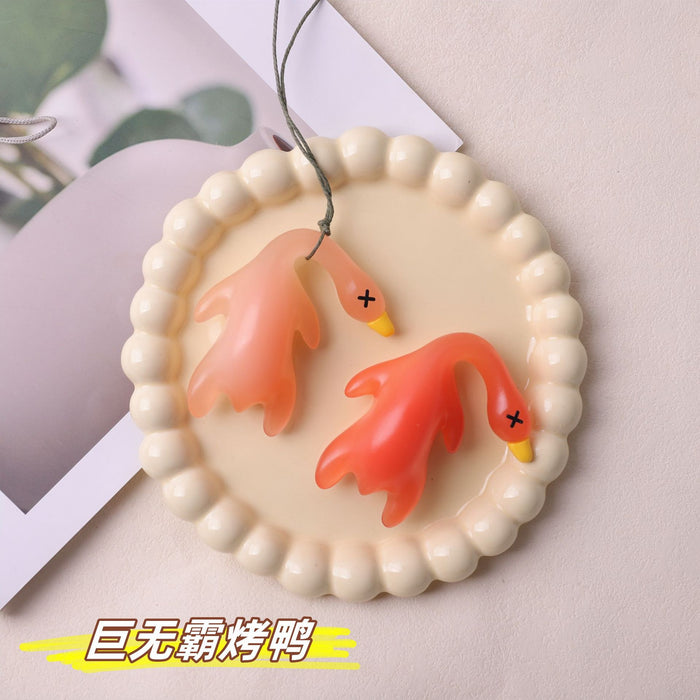 Wholesale Car-mounted color-changing roast duck car pendant