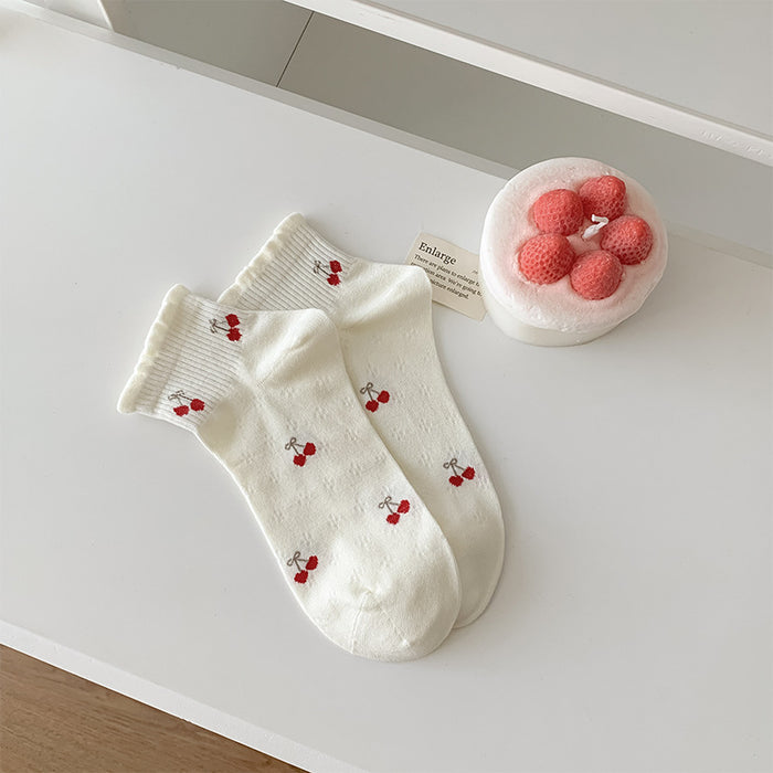 Wholesale Cute, sweet, fashionable boat socks, combed cotton short socks