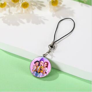 Wholesale K-pop anime crystal phone charm Keychains