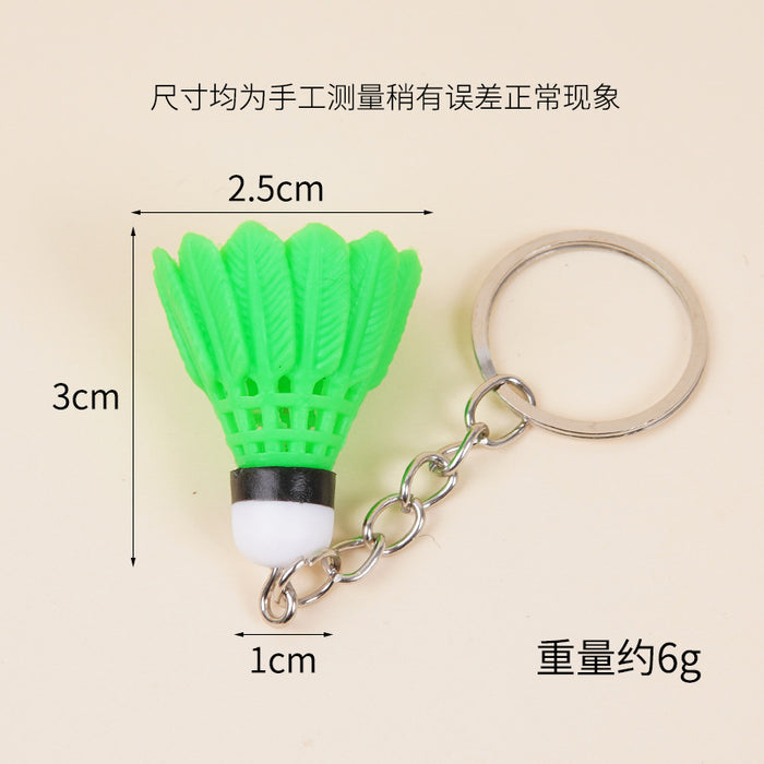 Wholesale Badminton Keychain Pendant PVC Sports DIY Accessory MOQ≥5