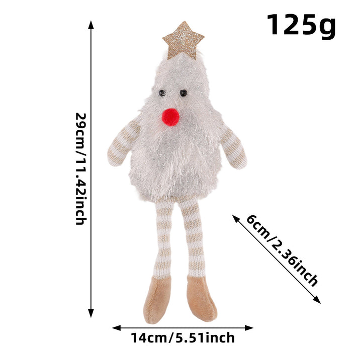 Wholesale Christmas tree shaped long-legged doll desktop ornaments cute plush doll Christmas decorations