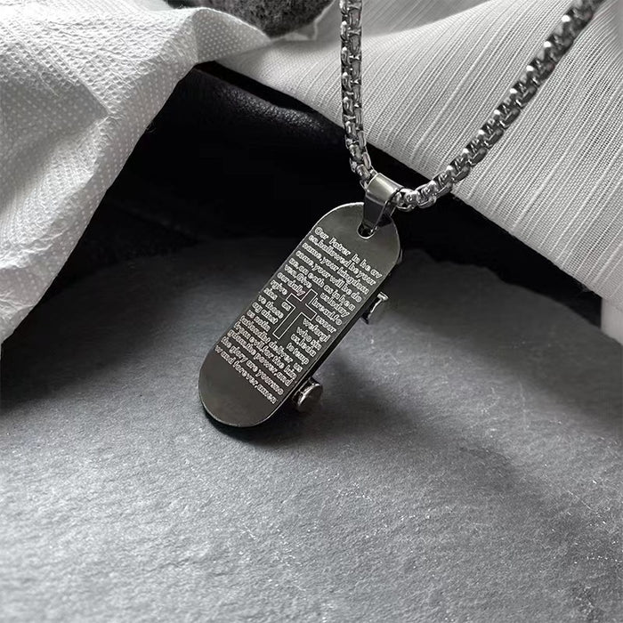 Wholesale Scooter pendant titanium steel necklace sweater chain versatile long sweatshirt chain accessory