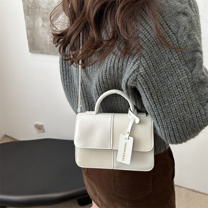 Wholesale Fashion splicing texture handbag, commuting shoulder crossbody bag, small square bag