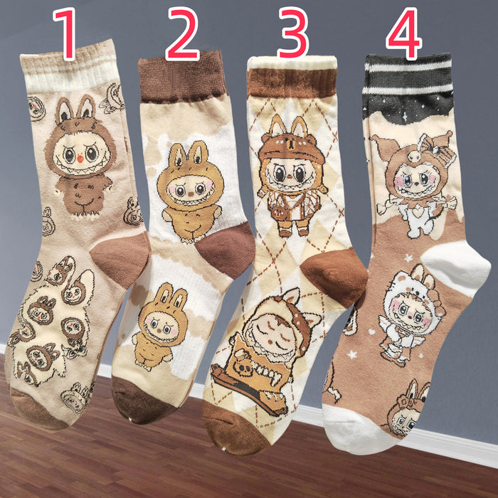 Wholesale Cute mid tube women's socks anime cartoon socks new long socks for children