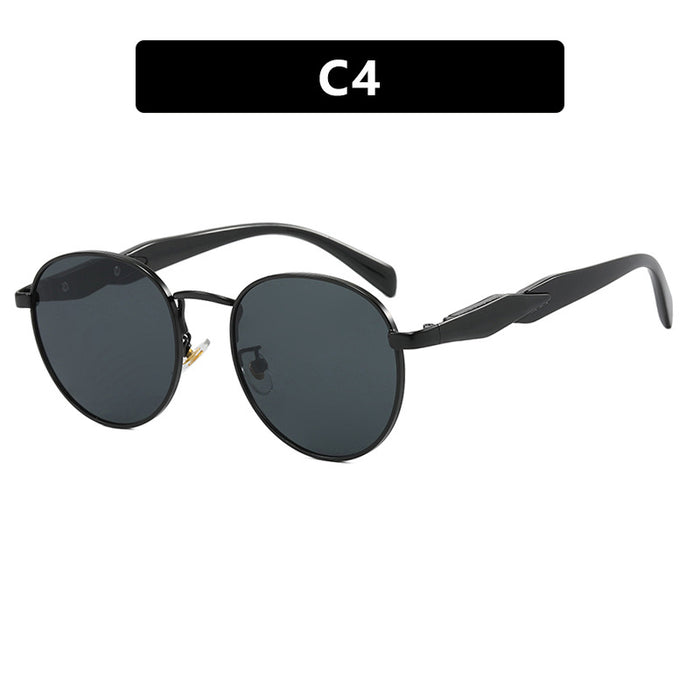 Wholesale Circular sunglasses, metal sunglasses, trendy retro sunglasses