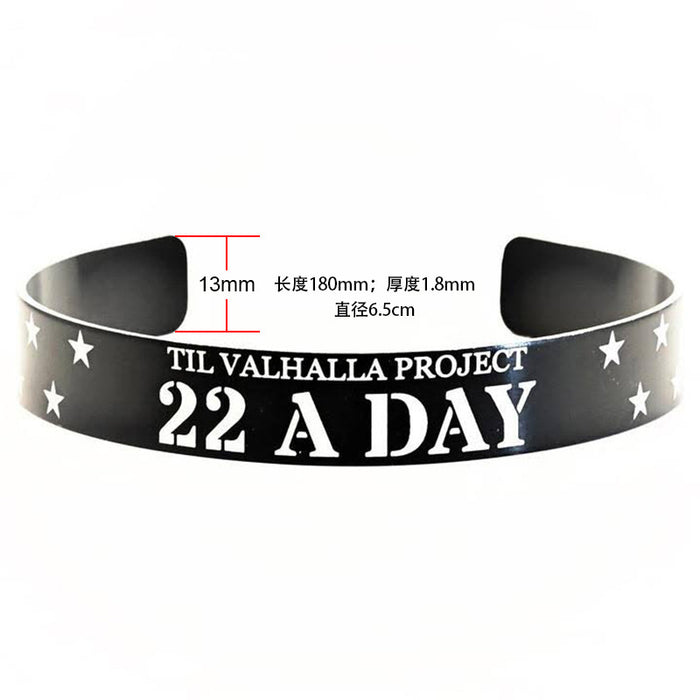 Wholesale Commemorative bracelet electroplated with stainless steel lettering