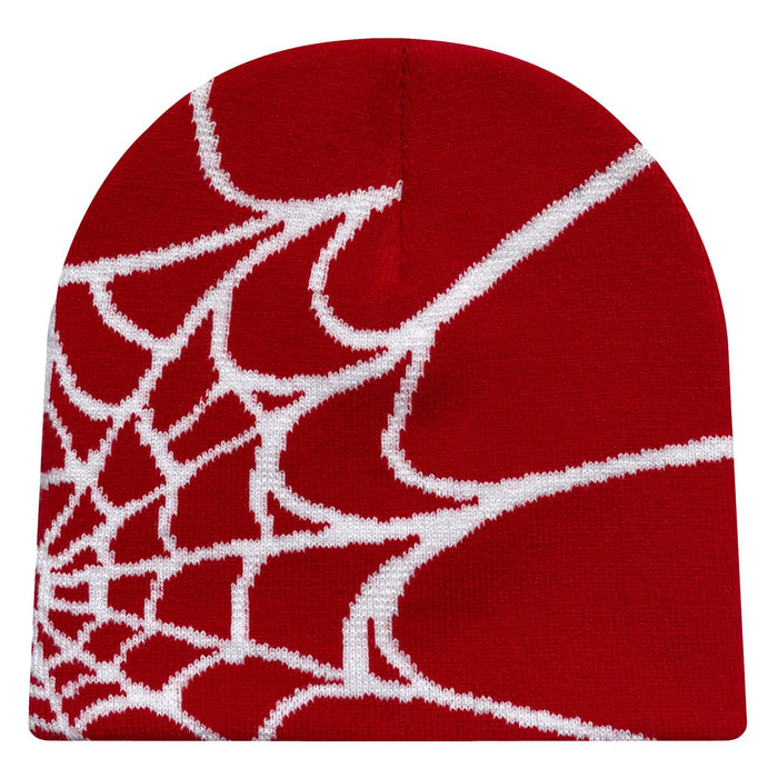 Wholesale Acrylic Spider Web Jacquard Yarn Knitted Hat JDC-FH-Mingw003