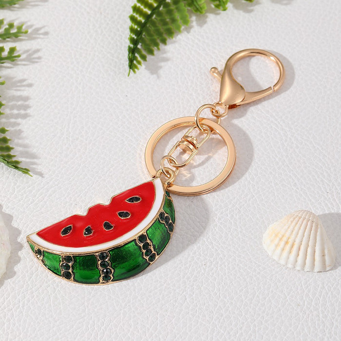 Wholesale Cherry Keychain Red Fruit Shape Key Ring Graduation Gift Decorative Accessory