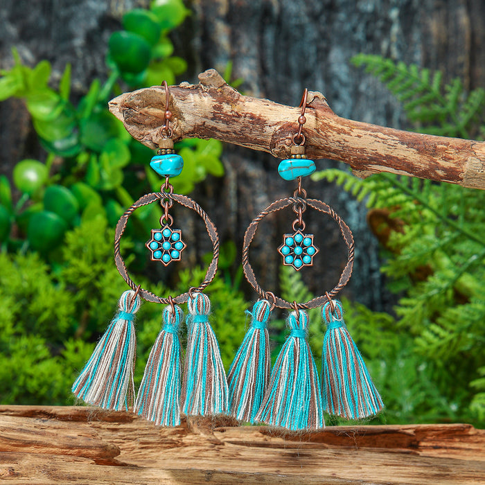 Wholesale Bohemian Tassel Earrings Zinc Alloy Jewelry Accessory MOQ≥2