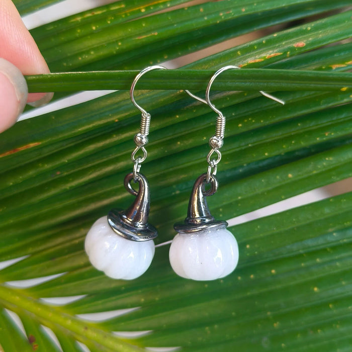 Wholesale Natural Stone Crystal Pumpkin Earrings  Witch Personalized  Jewelry