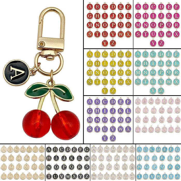 Wholesale Creative cherry-shaped enamel metal keychain