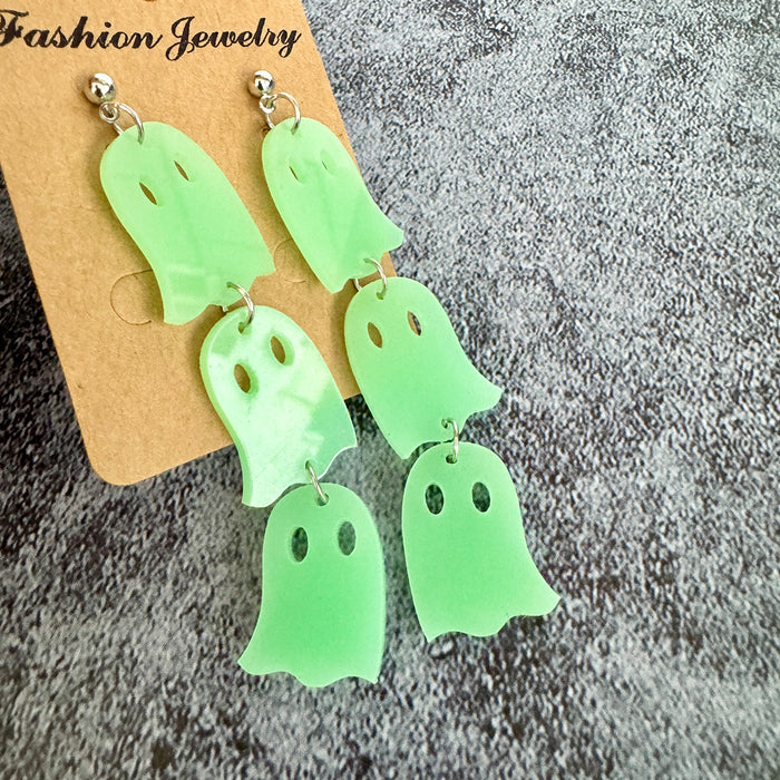 Wholesale  Long Ghost Luminous Acrylic Earrings ing Luminous Ghost