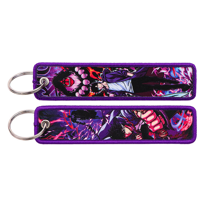 Wholesale Anime Style Cloth Keychain Woven Label Pendant Trendy Bag Charm Car Key Accessory For Everyday Use