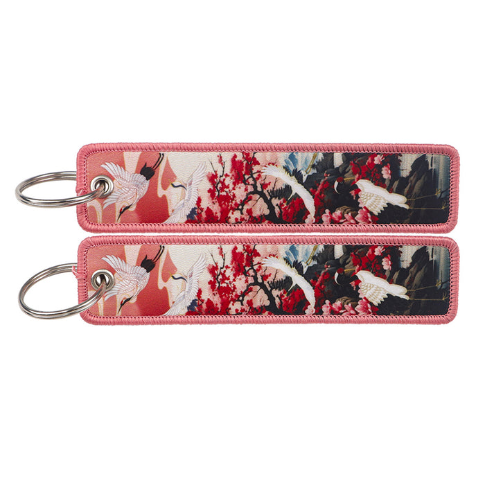 Wholesale Japanese Wave Weaving Marks Keychain Fabric Keychain Accessories