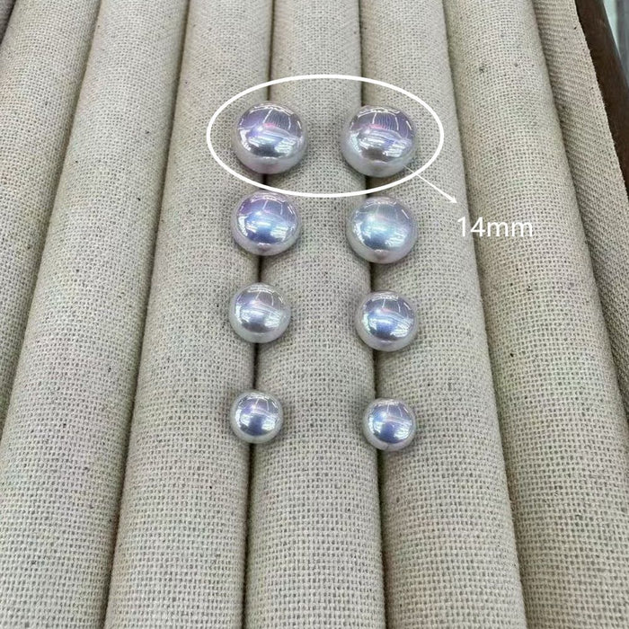 Wholesale Silver Needle Aurora Purple Mantou Pearl Earrings Light Luxury Small Design High grade Earrings Earrings Earrings