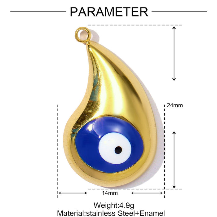 Wholesale Drip Oil Love Flower Star Moon Stainless Steel Pendant Necklace Eye Earrings Stainless Steel Jewelry Pendant