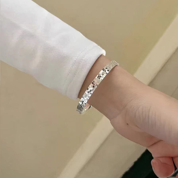 Wholesale Bracelet Women's Fashion Versatile Smooth Solid Silver Bracelet Bracelet Bracelet