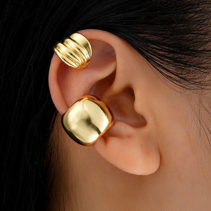 Wholesale Geometric square copper ear clip set