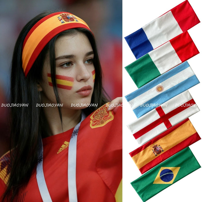 Wholesale Trendy Football Fan Headf Polyester Print Sweat-Absorbing Headband