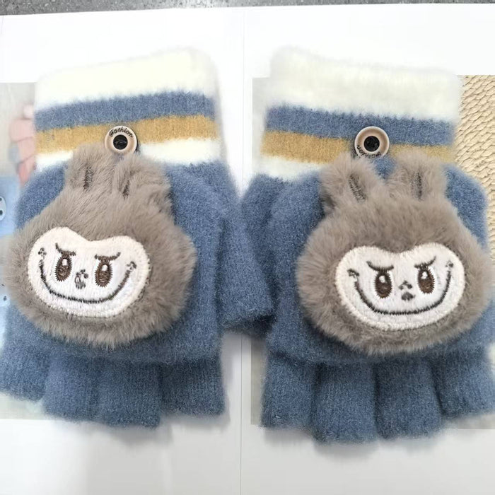Wholesale Cartoon gloves for children winter flip gloves
