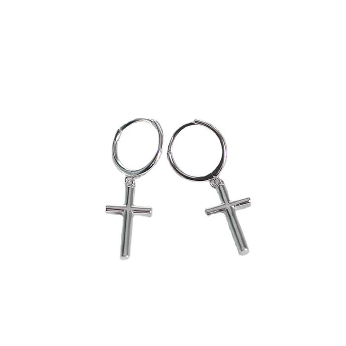 Wholesale Cross earrings, girls' earrings, simple, versatile, fashionable and elegant earrings