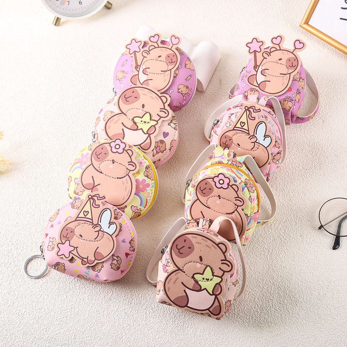 Wholesale Wallet Portable Storage Bag Capybara Pendant Small Backpack Claw Machine
