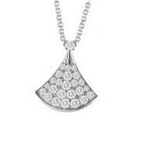 Wholesale Small skirt fan-shaped necklace silver light luxury niche shell