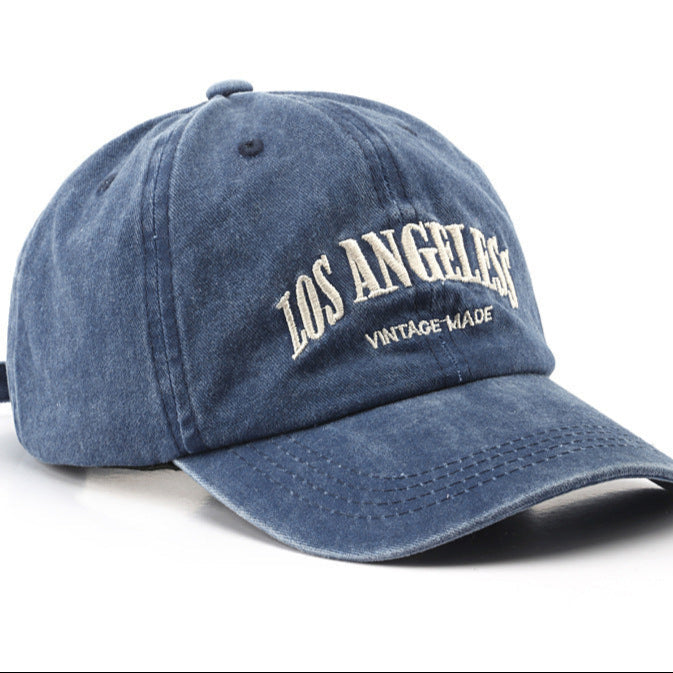 Wholesale Washed Cotton Soft Top Embroidered Men's and Women's Baseball Caps Outdoor American Denim Vintage Hats