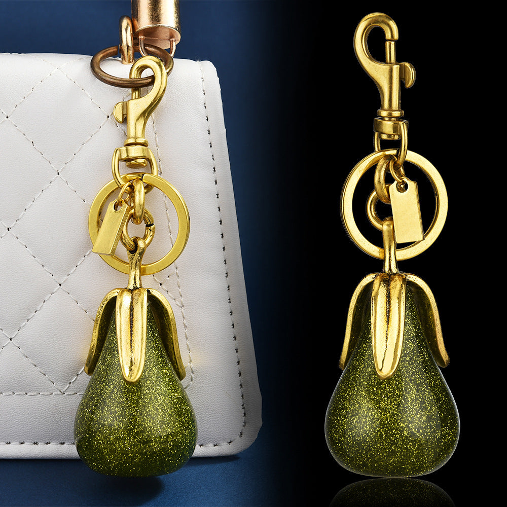 Wholesale Gilded pear-shaped couple keychains symbolizing eternal love ...