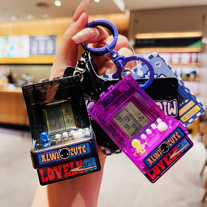 Wholesale Original Street Game Machine Keychain Creative Student Children's Toy Cartoon Backpack Pendant Small Gift