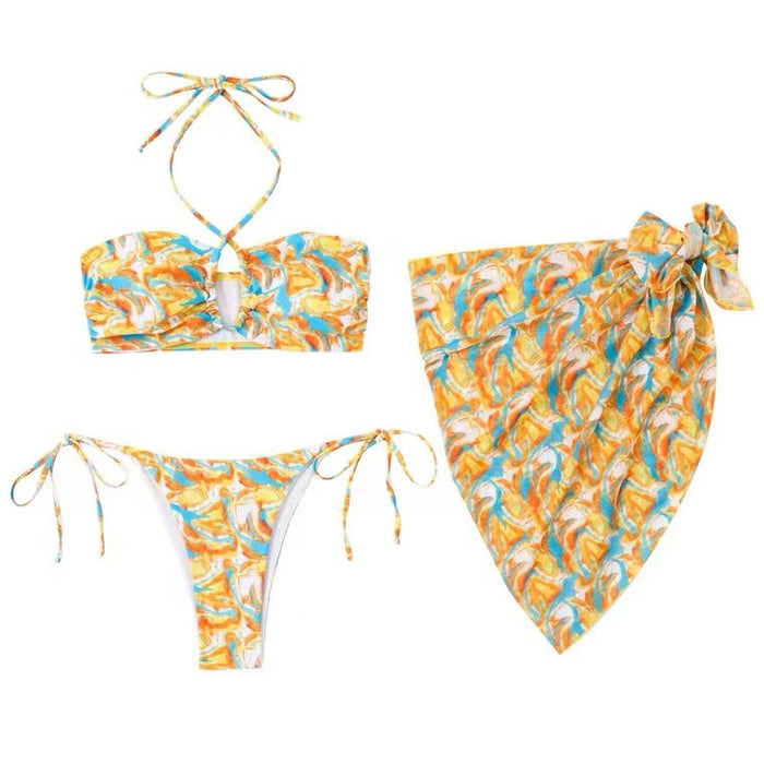 Wholesale Swimsuit sexy strapless bikini backless split hot spring swimsuit