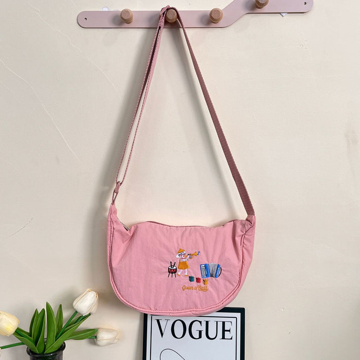 Wholesale New embroidered dumpling bag, lightweight small shoulder bag, lightweight, simple, fashionable, versatile, single shoulder crossbody bag