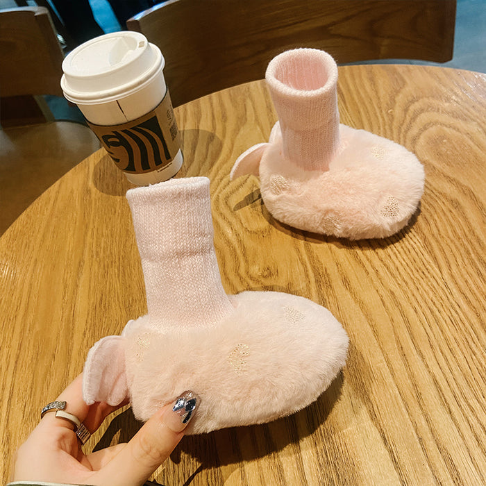 Wholesale Baby shoes and socks in autumn and winter warm soft soles