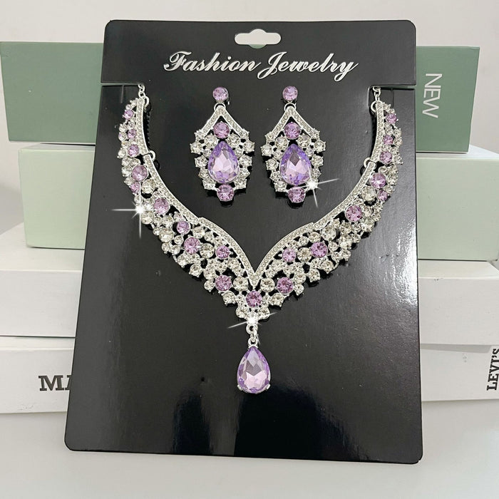 Wholesale Vintage jewelry exaggerated necklace earrings large set luxury