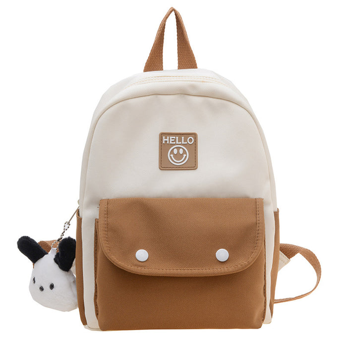 Wholesale Children' s Bag Fashion Oxford Cloth Contrast Backpack Kindergarten Baby School Season Schoolbag