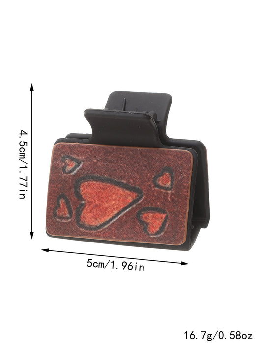 Wholesale Western Style Medium Leather Hairpin Sunflower Shark Clip Women' s Grab Clip