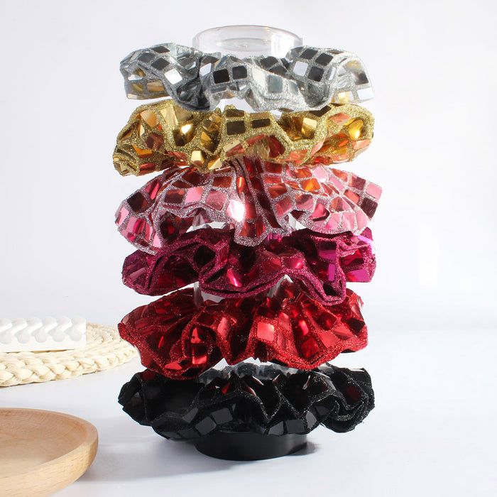 Wholesale square large intestine hair ring high elastic fabric hair rope hair accessories