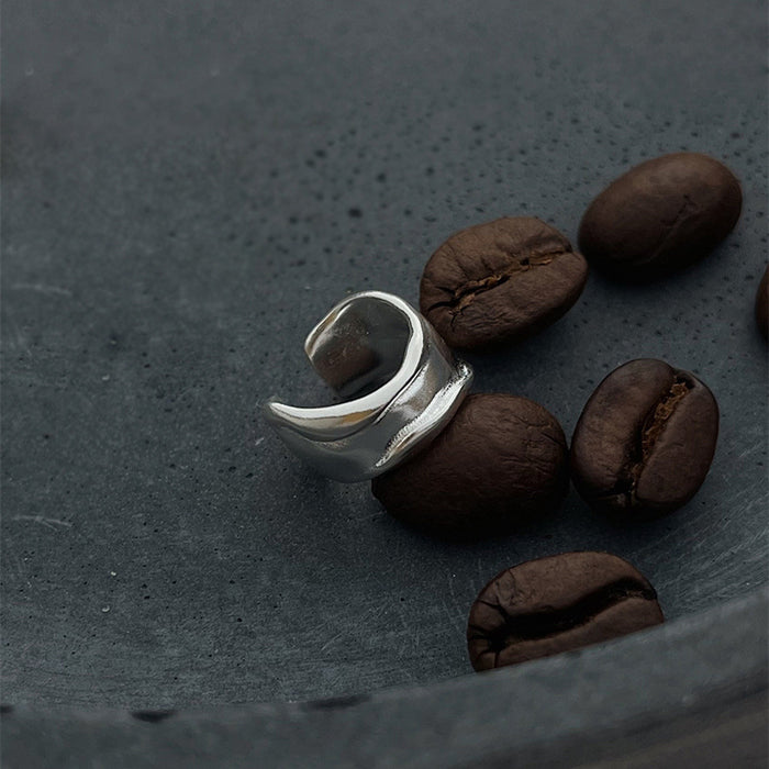 Wholesale Pure silver ear hole free high-end ear clip, niche design, irregular earrings, simple and versatile