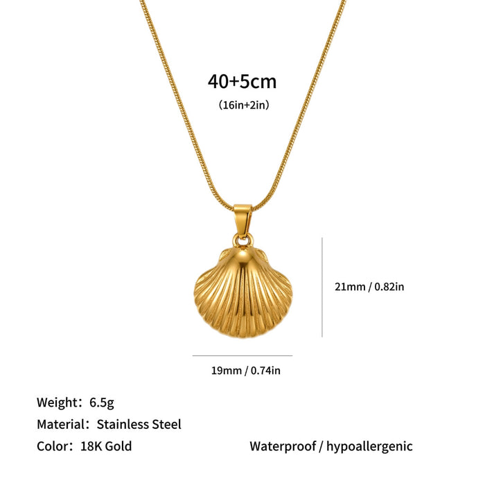Wholesale High-end clavicle necklace with sun and starfish pendants,  made of titanium steel.