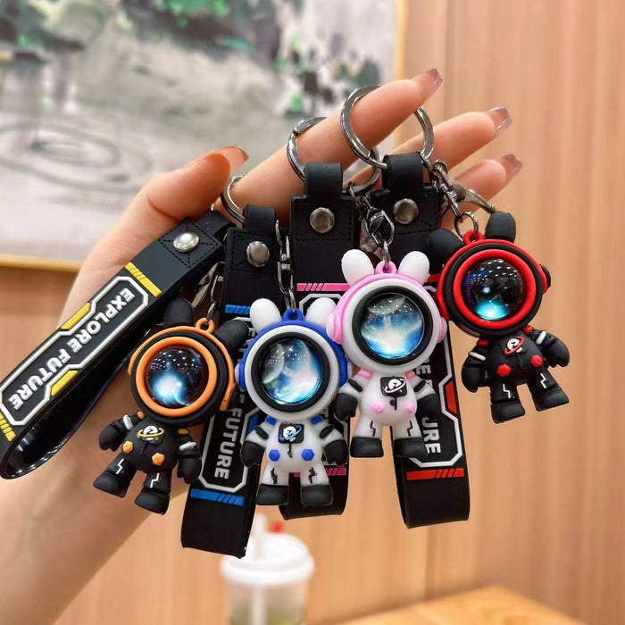 Wholesale Starry Sky Rabbit Astronaut Keychain Key Chain Pendant Couple Bag Pendant Gift