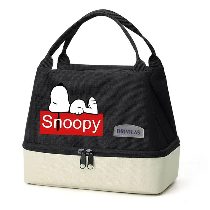 Wholesale Cartoon Cute Print Double-Layer Insulated Bag  Handbags