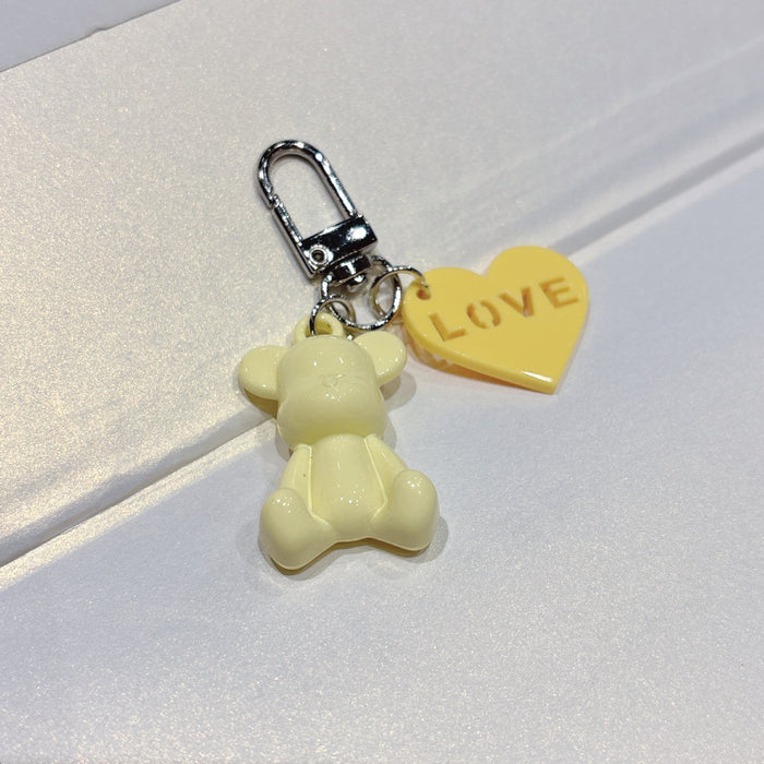 Wholesale Cartoon plated keychain DIY mobile pendant versatile hanging accessory small gift