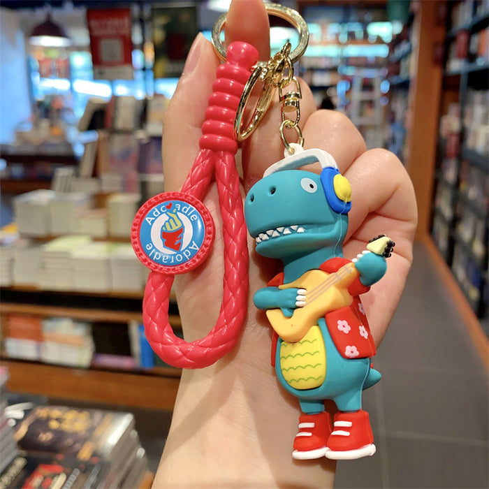 Wholesale Keychain music 3D silicone figurine pendant car ornament