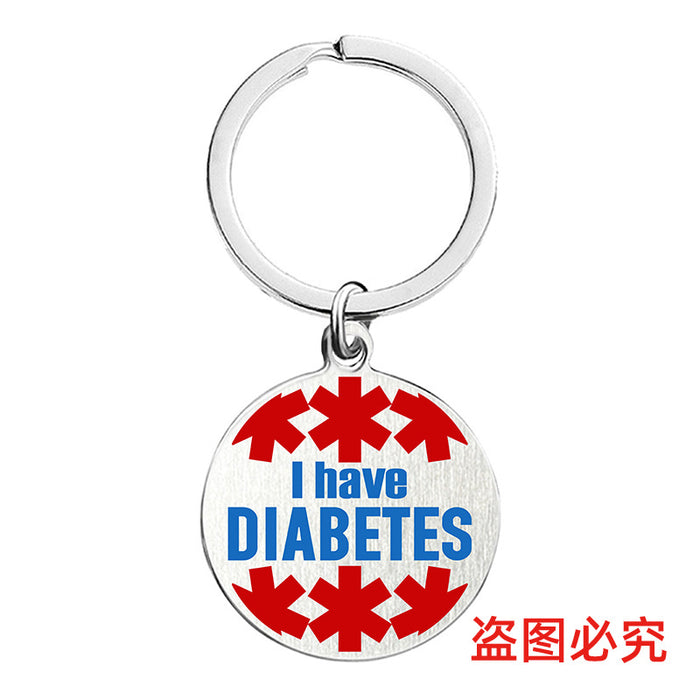 Wholesale Medical Symbol Snake Caduceus Creative Metal Keychains JDC-KC-GangGu055